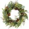 Pre Lit Christmas Wreath for Front Door Lighted Green (18" Battery Powered #01) 8"D x 18"W x 18"H